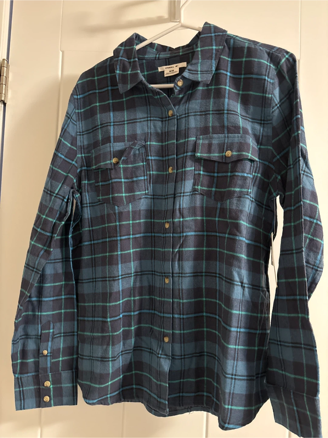 New O'Neill Nash Woven Flannel Shirt - Medium