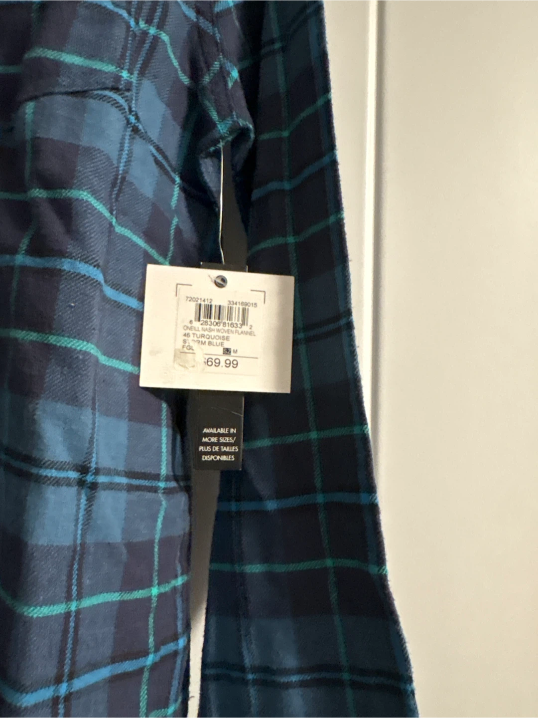 New O'Neill Nash Woven Flannel Shirt - Medium - photo 2