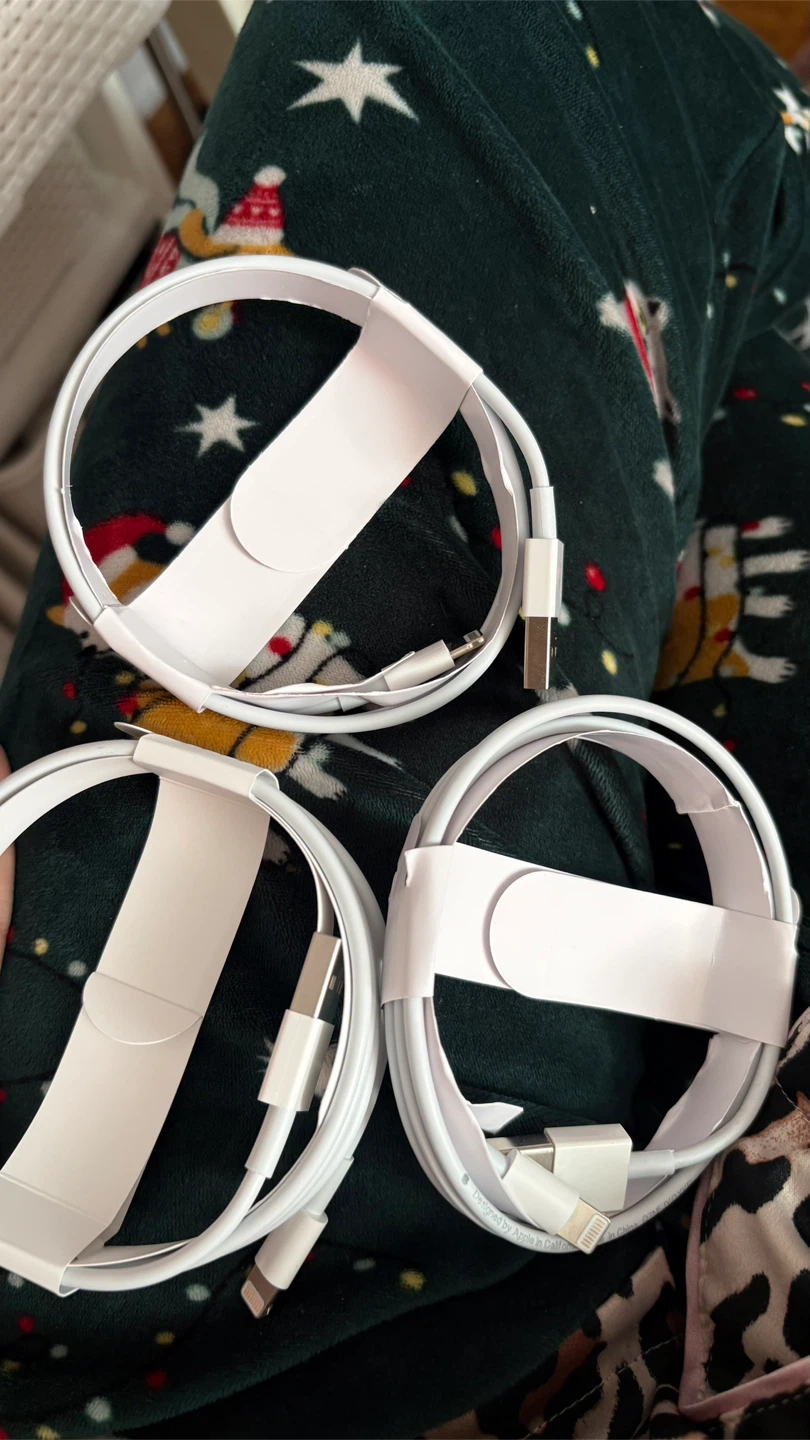 Three Apple Lightning to USB Cables