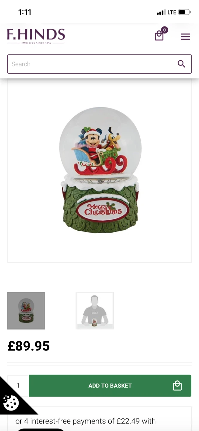Disney Traditions Mickey and Pluto Snowglobe - photo 4