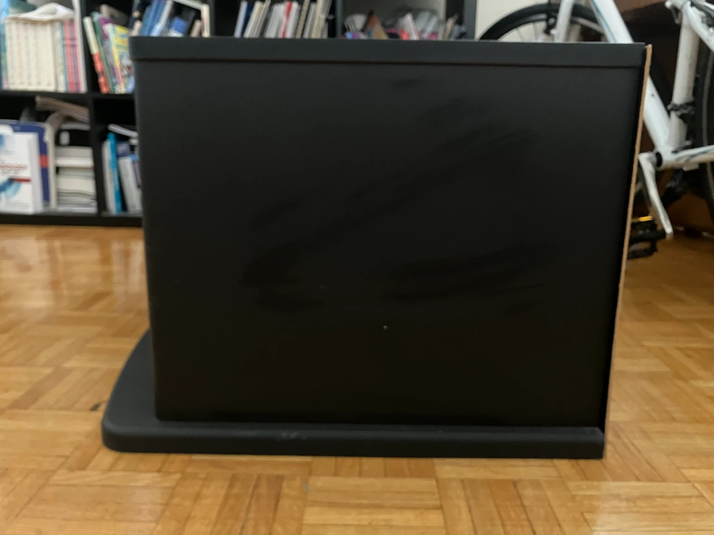 Black TV Stand with Glass Doors - photo 2