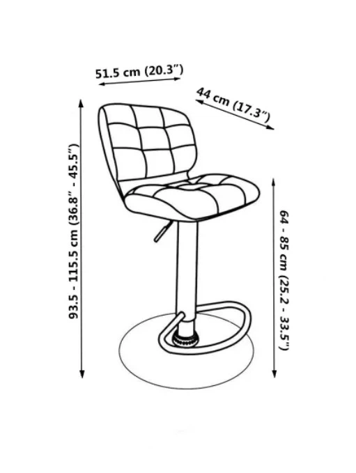 Adjustable White Bar Stool - photo 4