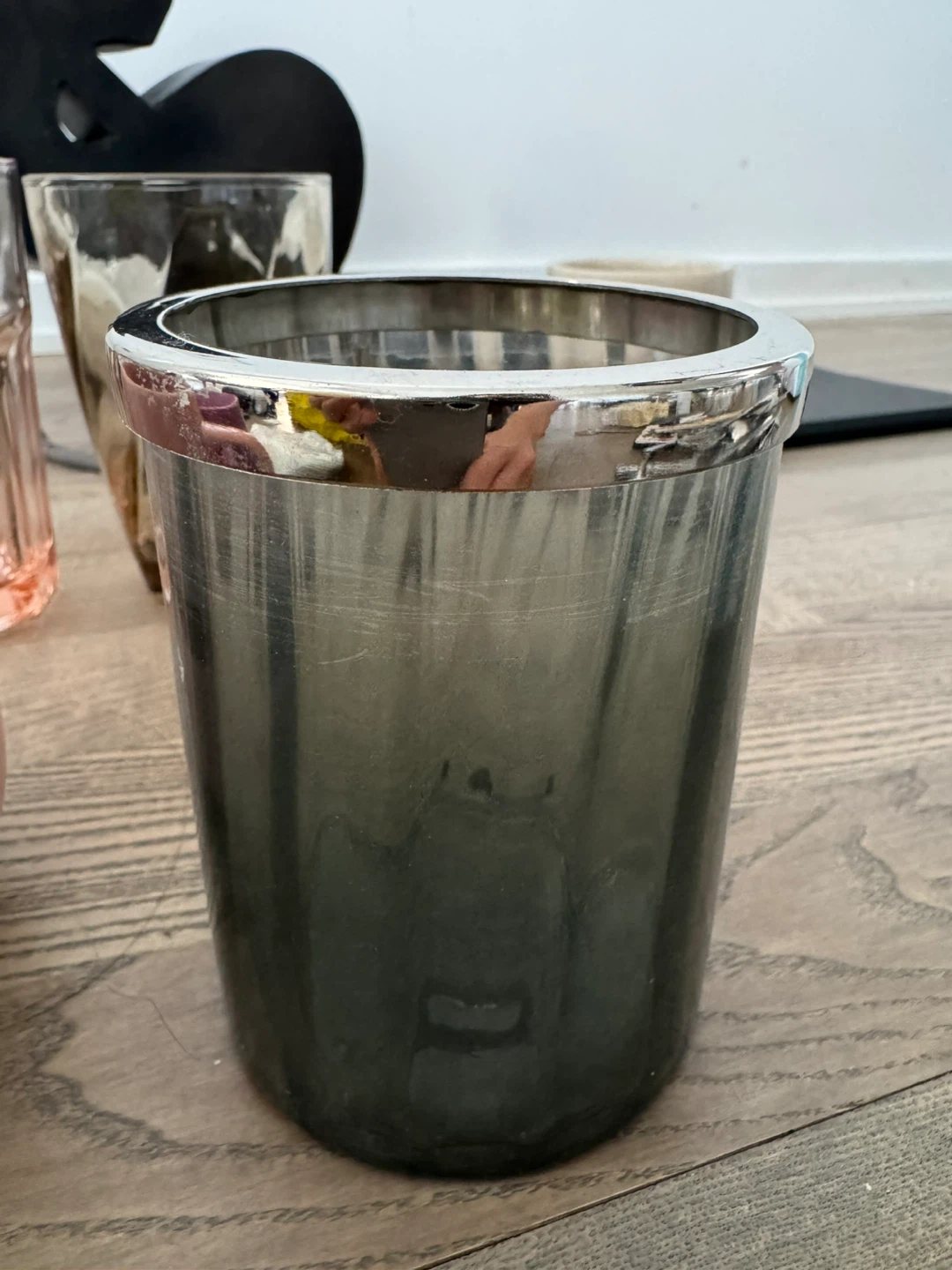 Italian made Ice Green thick glass Holder