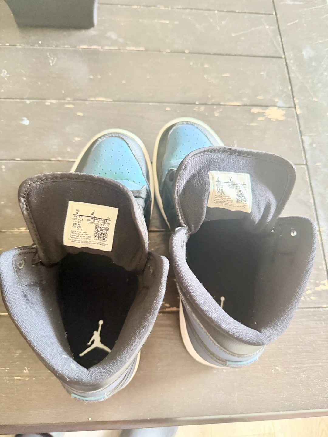 Air Jordan 1 Mid GS Black/Blue Tint - photo 4