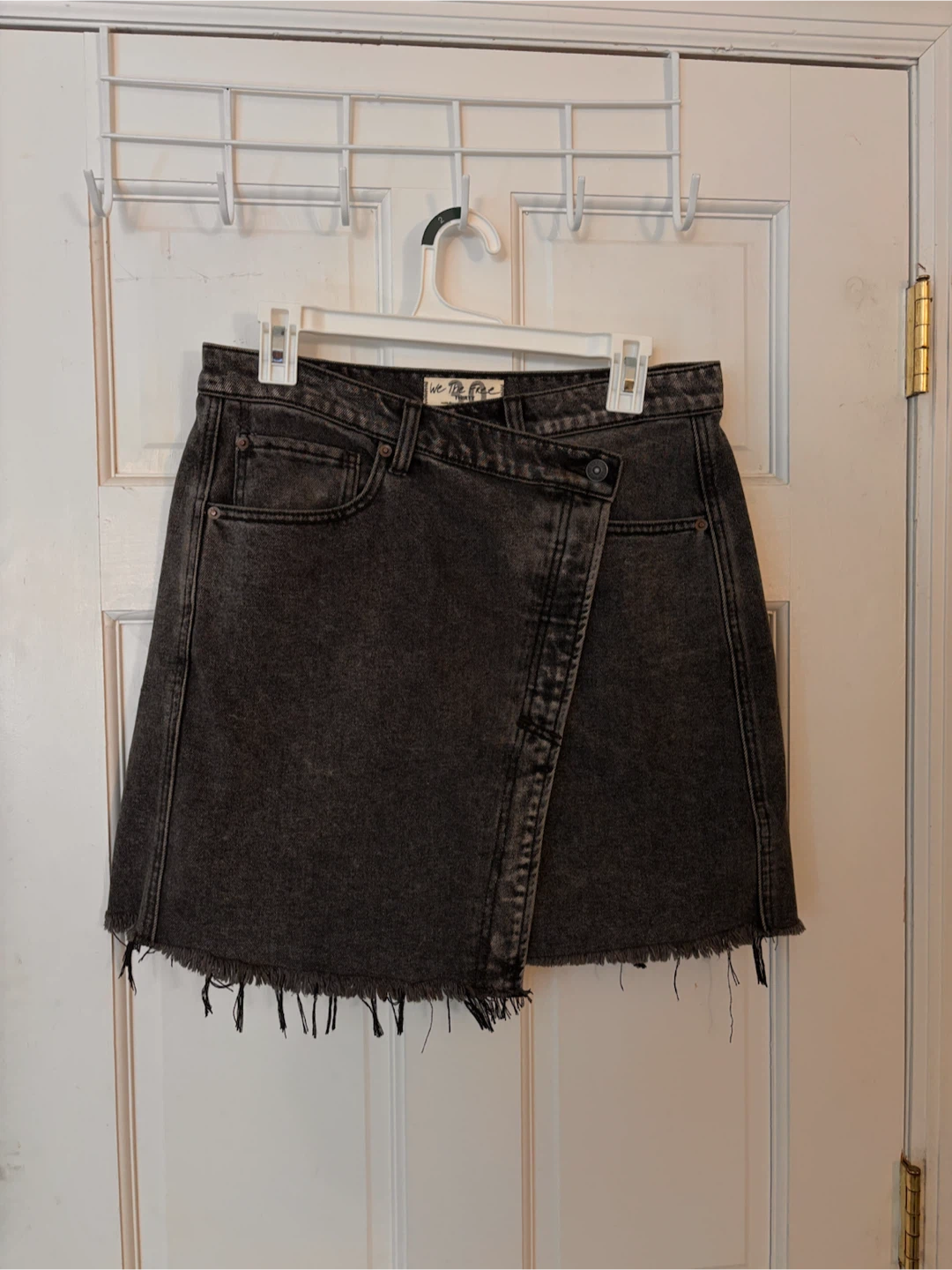 Free People We The Free Parker Asymmetrical Denim Mini Skirt