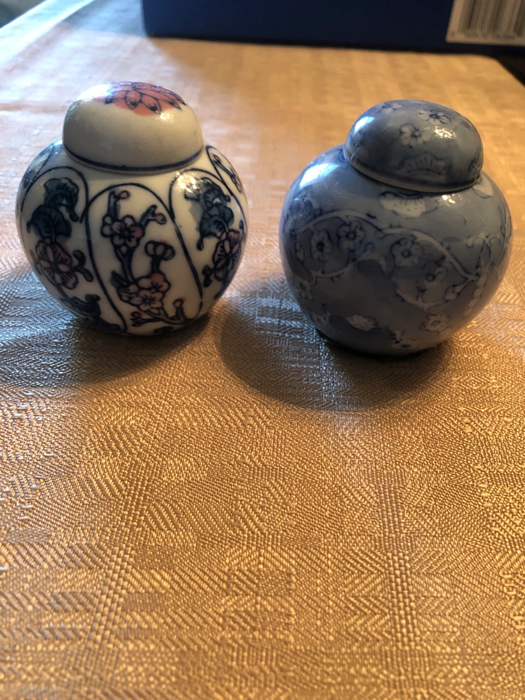 Two Small Ceramic Decorative Jars