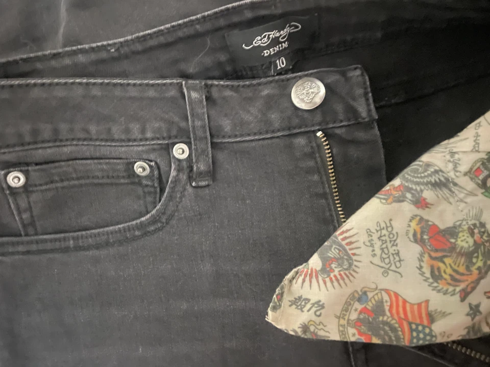 Ed Hardy Black Denim Jeans