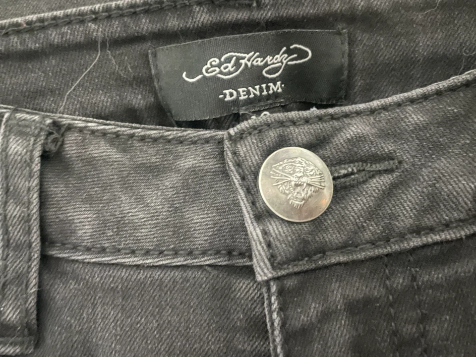 Ed Hardy Black Denim Jeans - photo 2