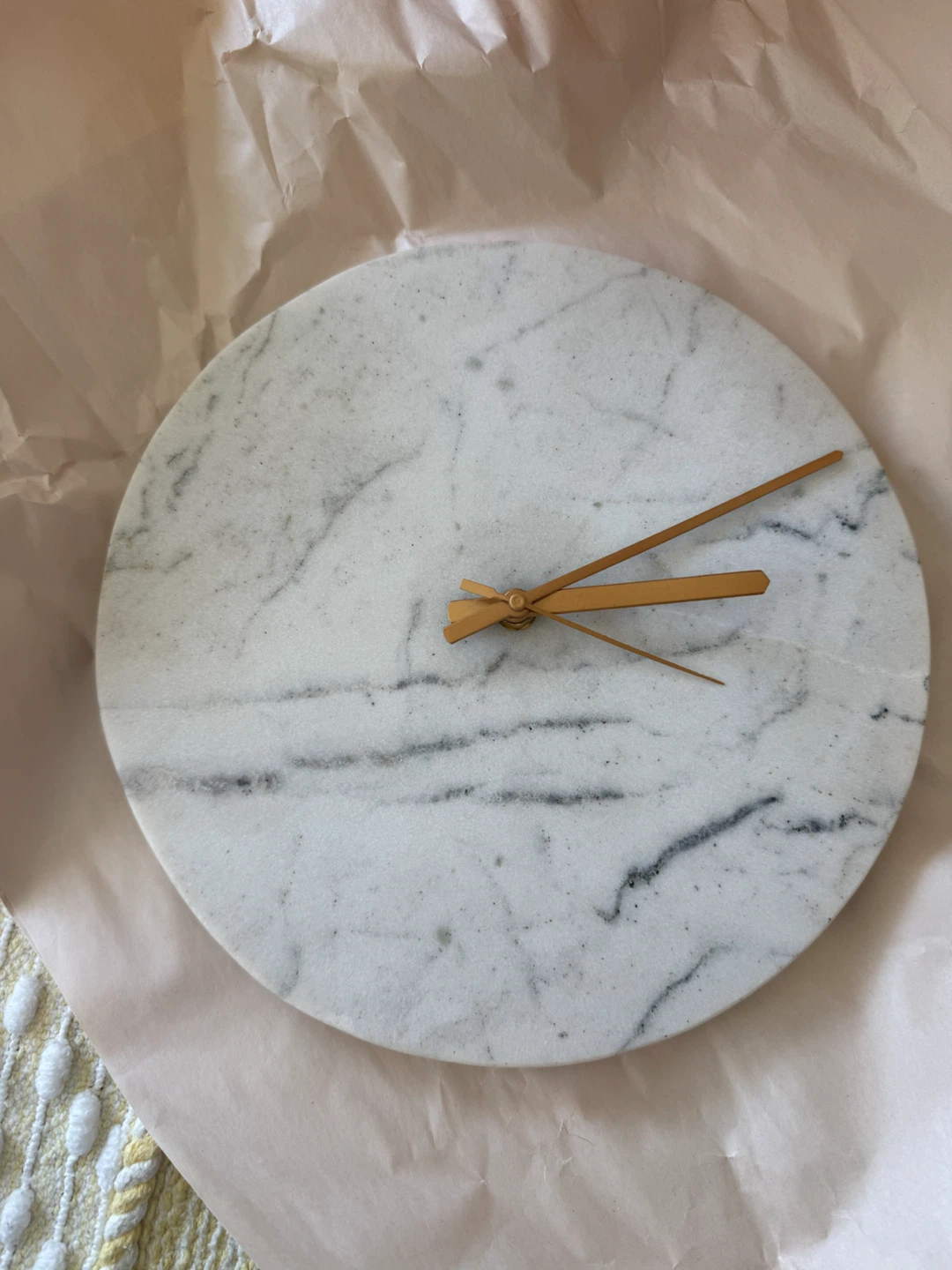Round Marble Wall Clock