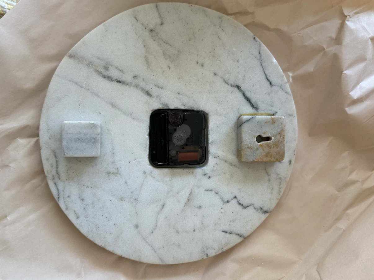 Round Marble Wall Clock - photo 4