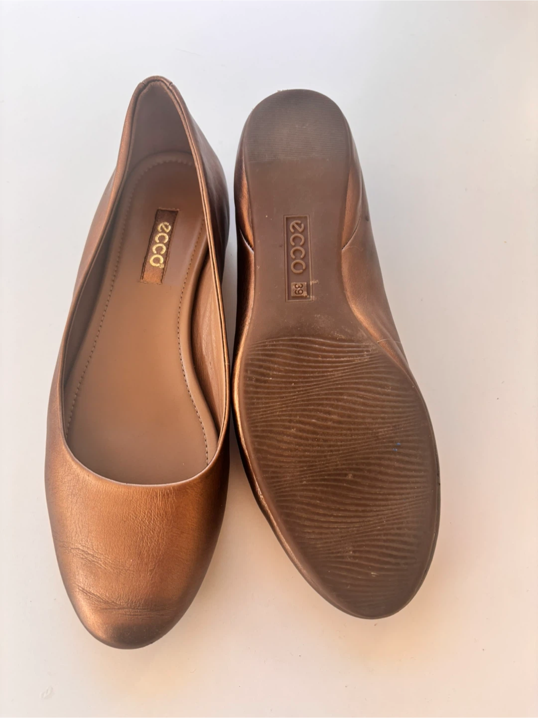 ECCO Bronze Ballet Flats - photo 2