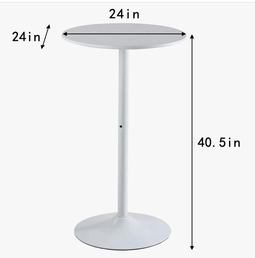 White Round Bar Table - photo 3