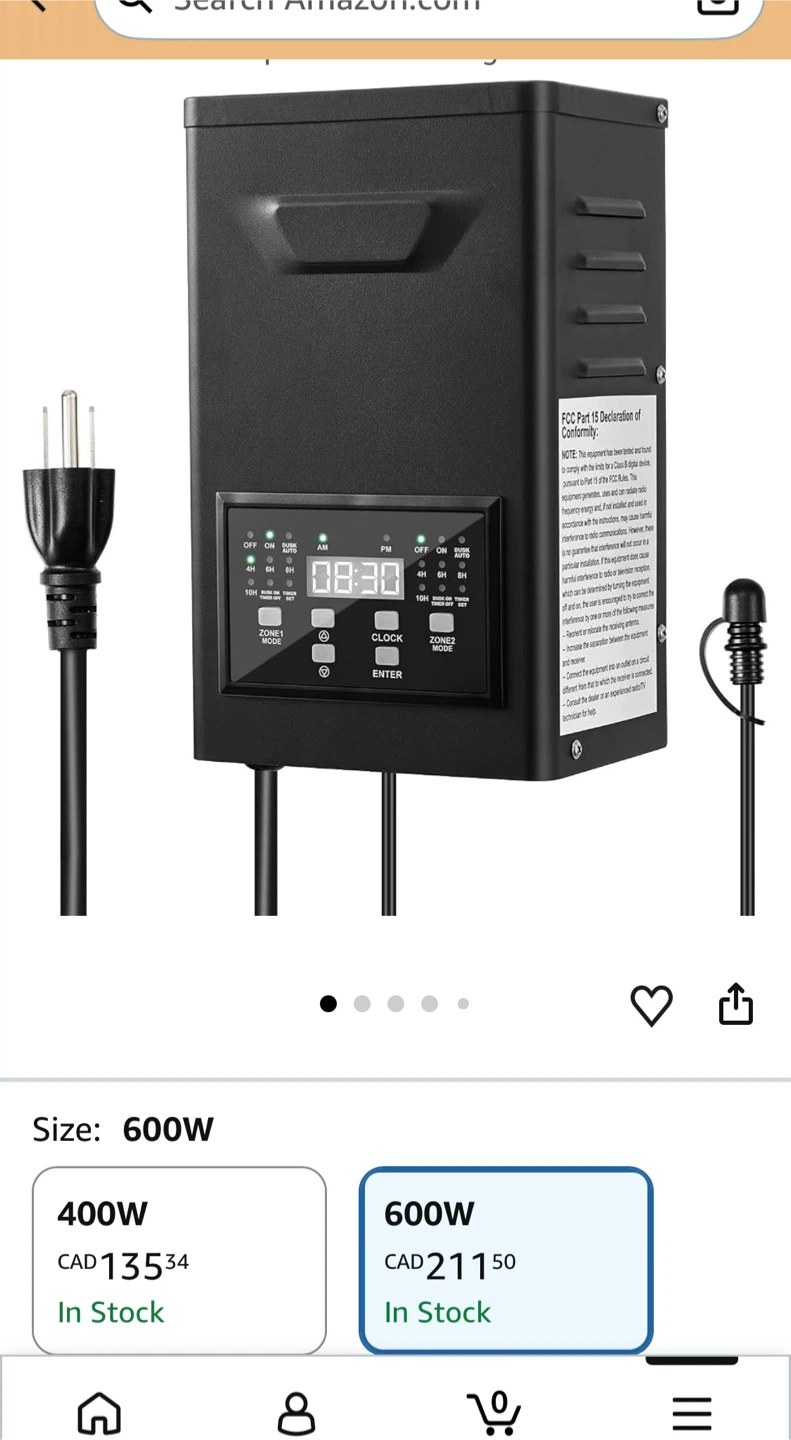 600W Low Voltage Landscape Lighting Transformer - photo 2