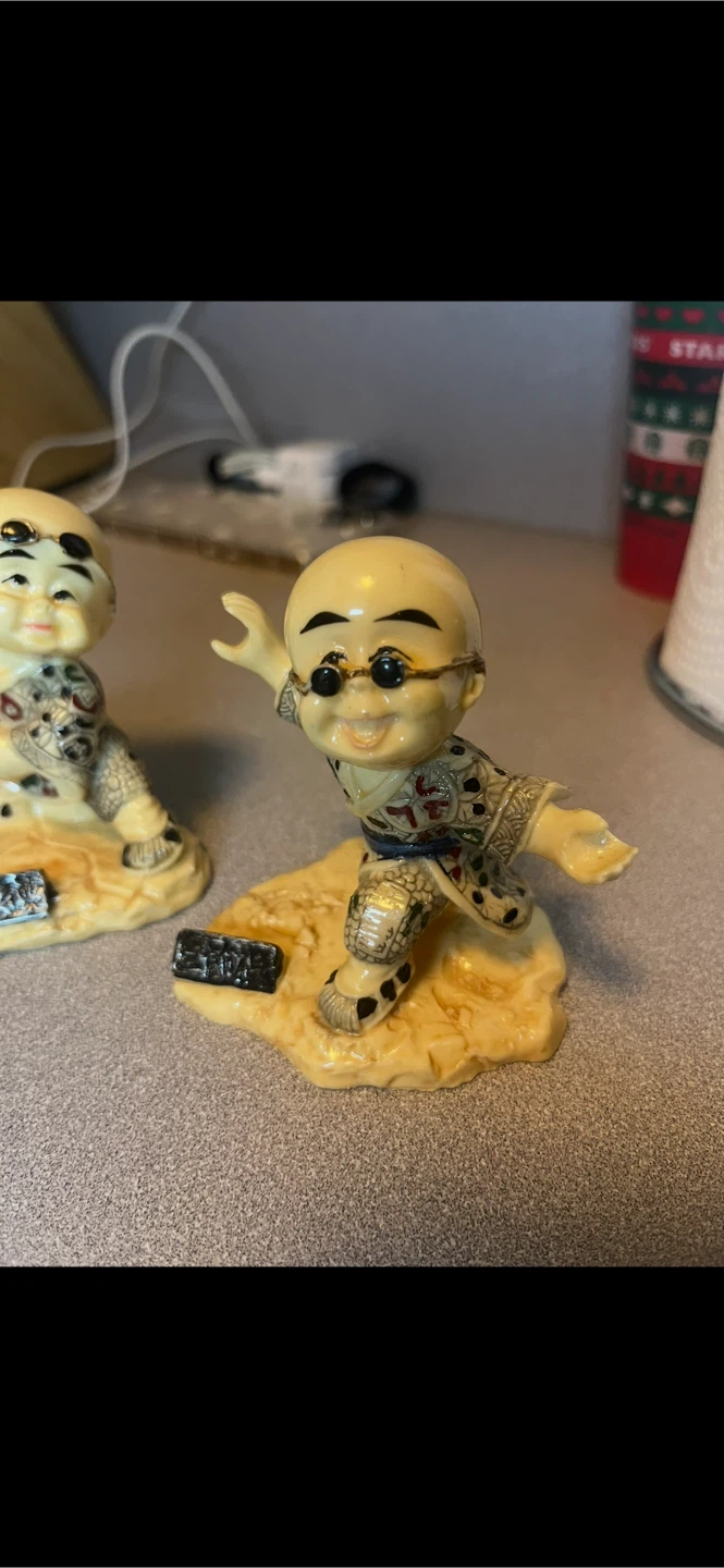 Set of 6 Vintage Kung Fu Monk Figurines - photo 2