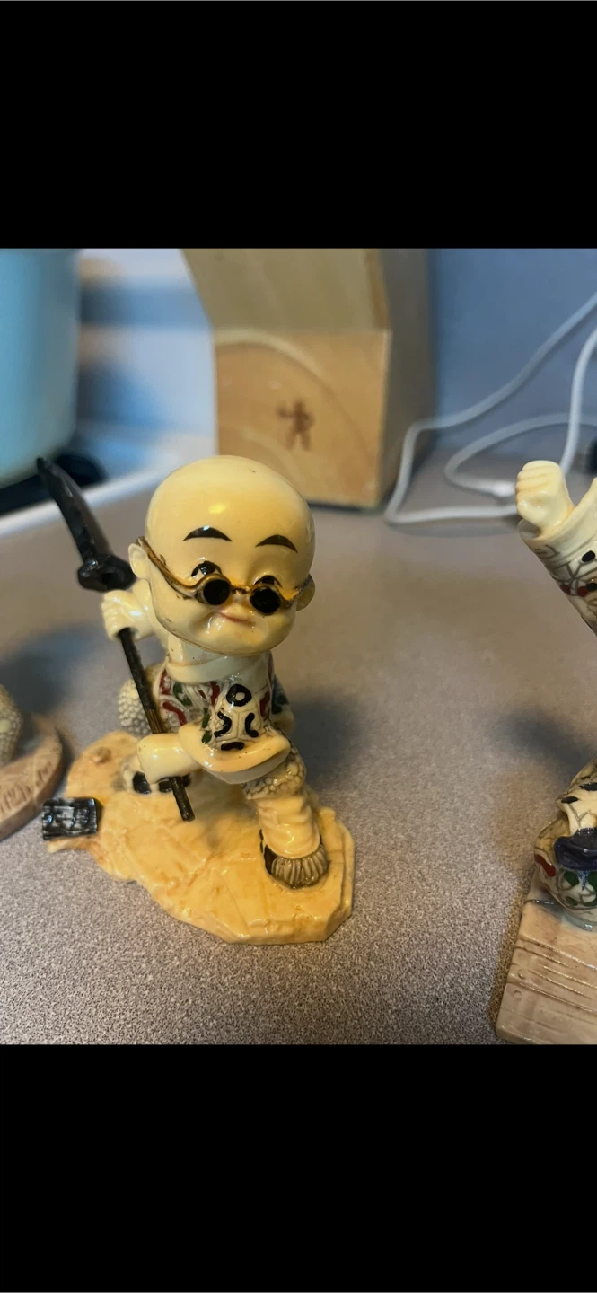 Set of 6 Vintage Kung Fu Monk Figurines - photo 5