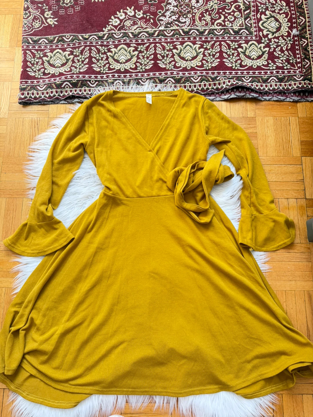 Mustard Yellow  Dress