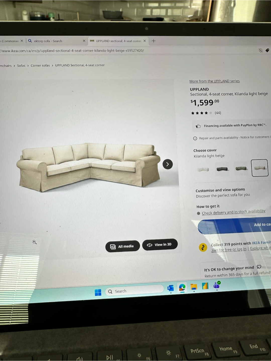 Sturdy elegant IKEA Uppland Sectional Sofa - photo 2