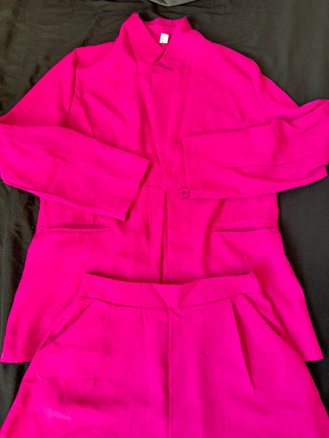 Bright Pink Women's Blazer and Shorts Set - photo 2