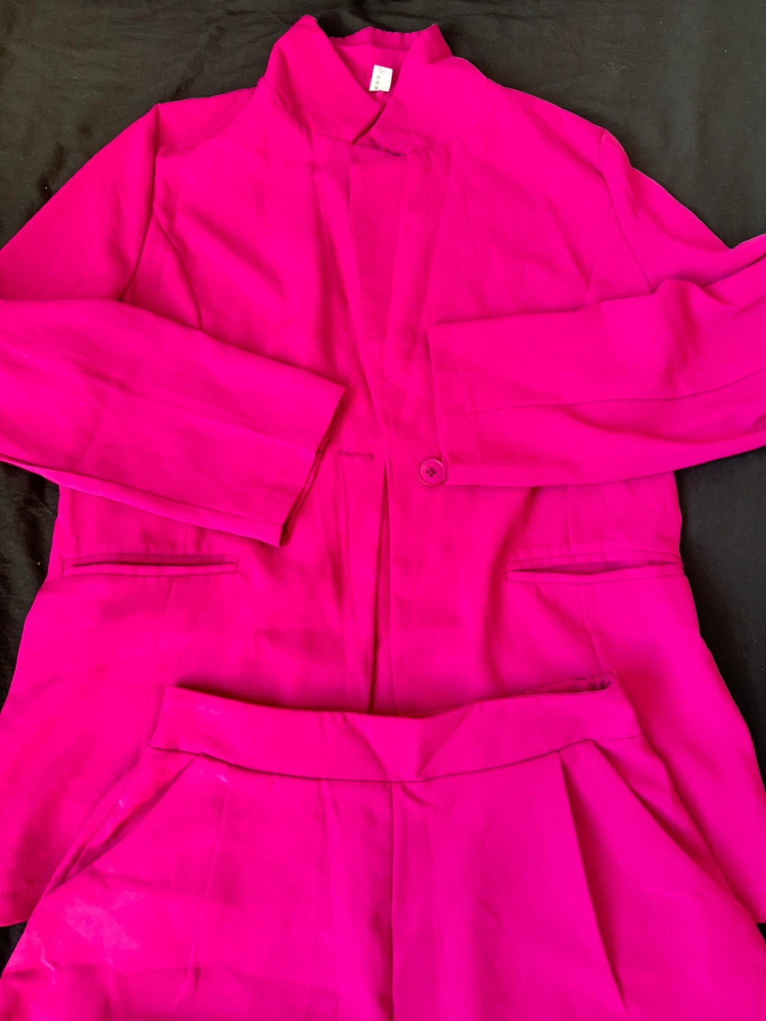 Bright Pink Women's Blazer and Shorts Set - photo 3