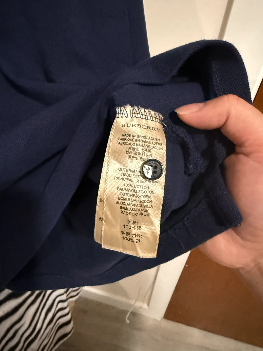 Burberry London Navy Polo Shirt - photo 2