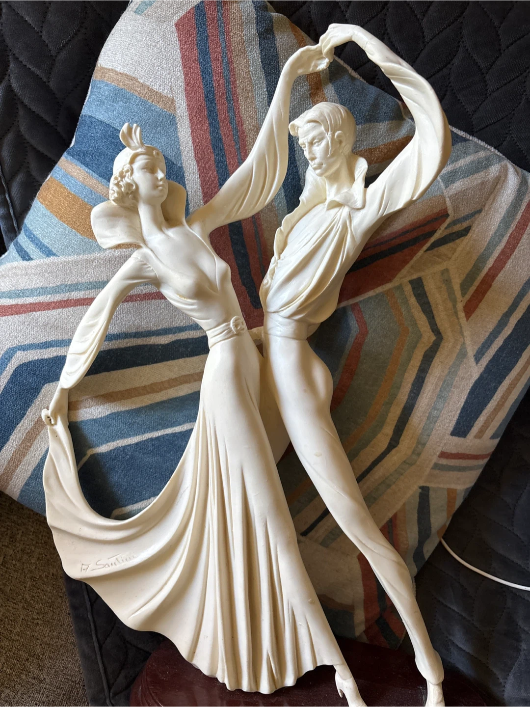 A. Santini Dancing Couple Sculpture