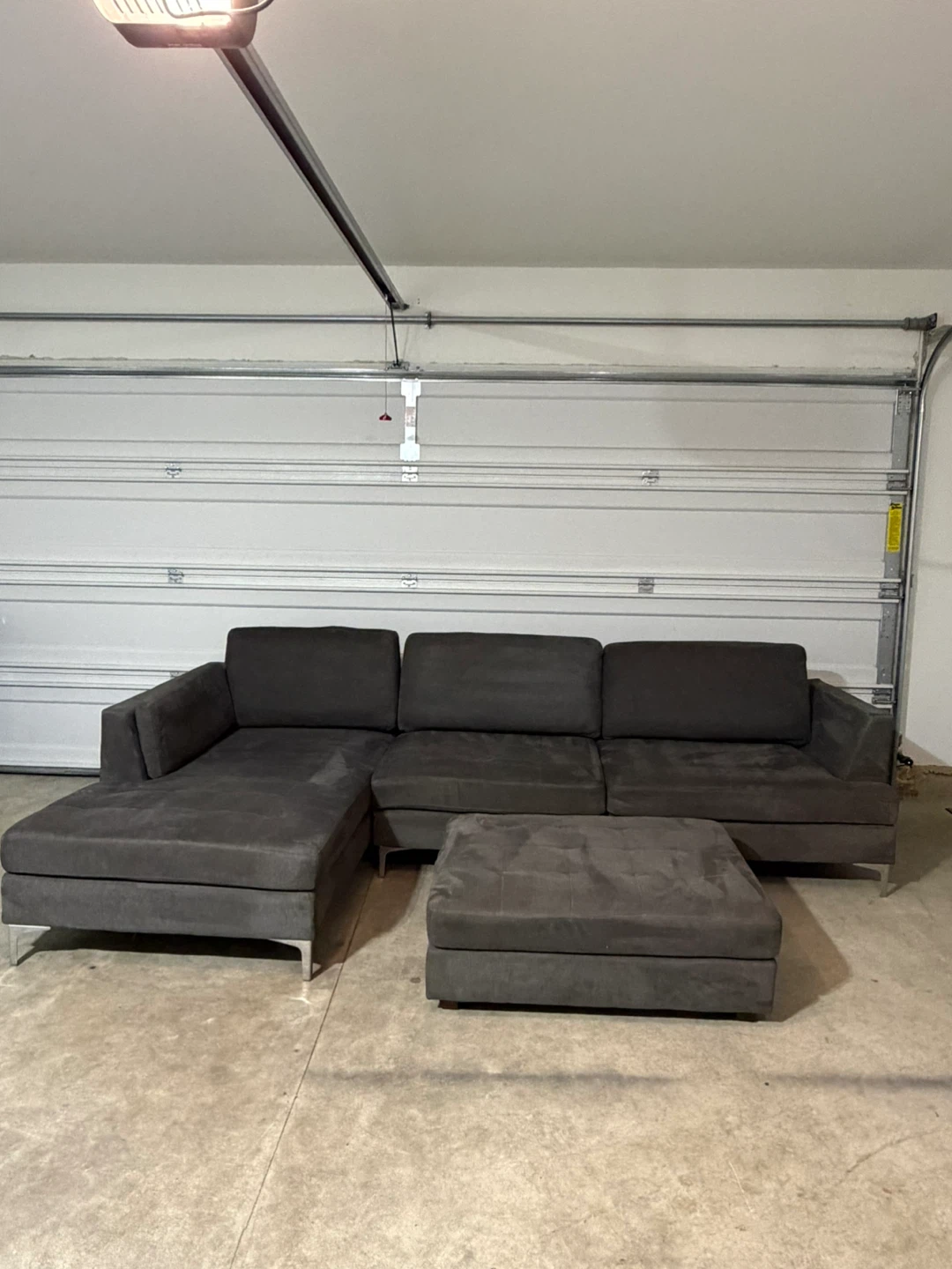 Dark Grey Sectional Sofa with Ottoman ( Delivery Available) - photo 5