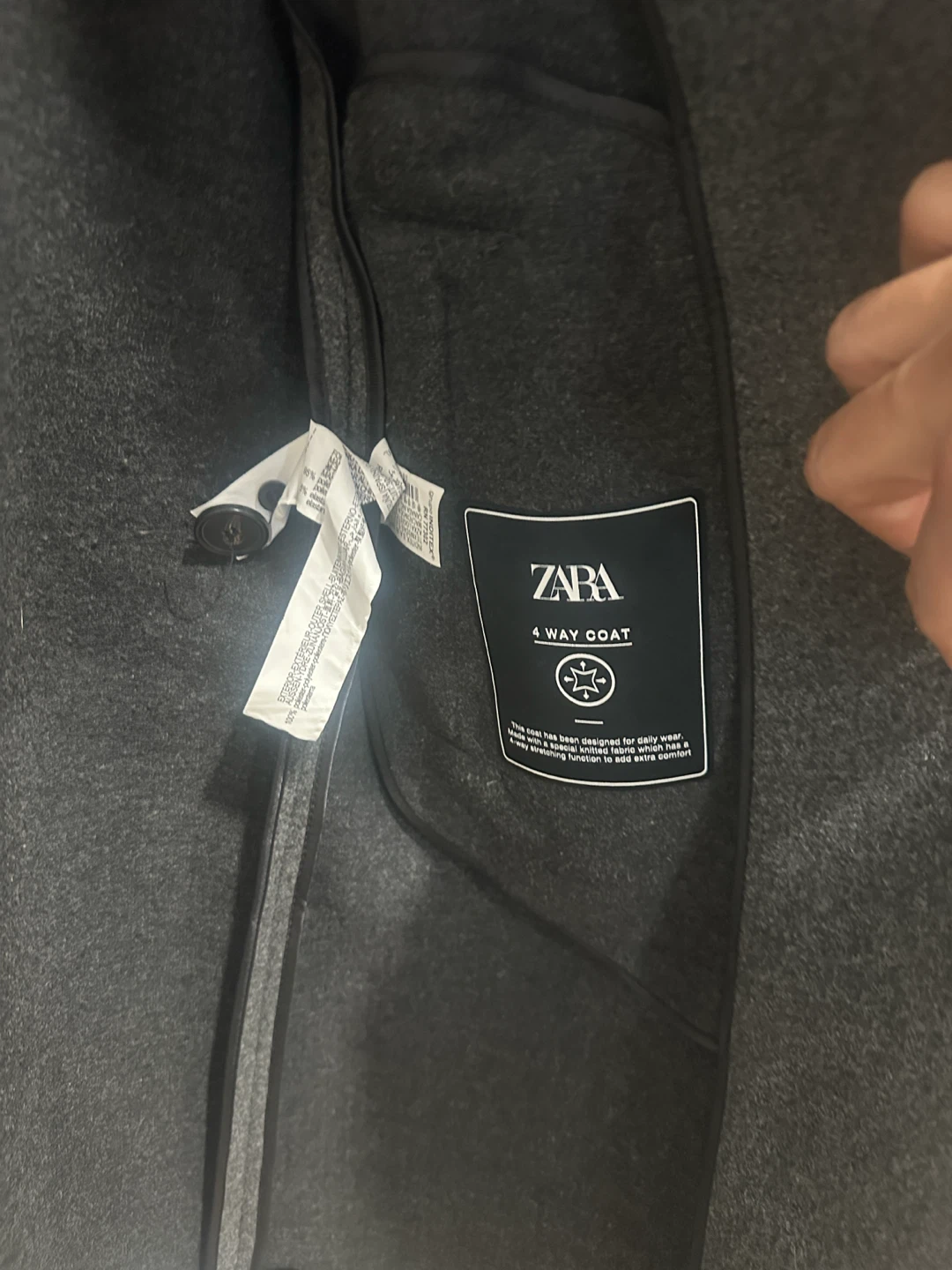 Zara 4 Way Coat - Gray - Size XL - photo 2