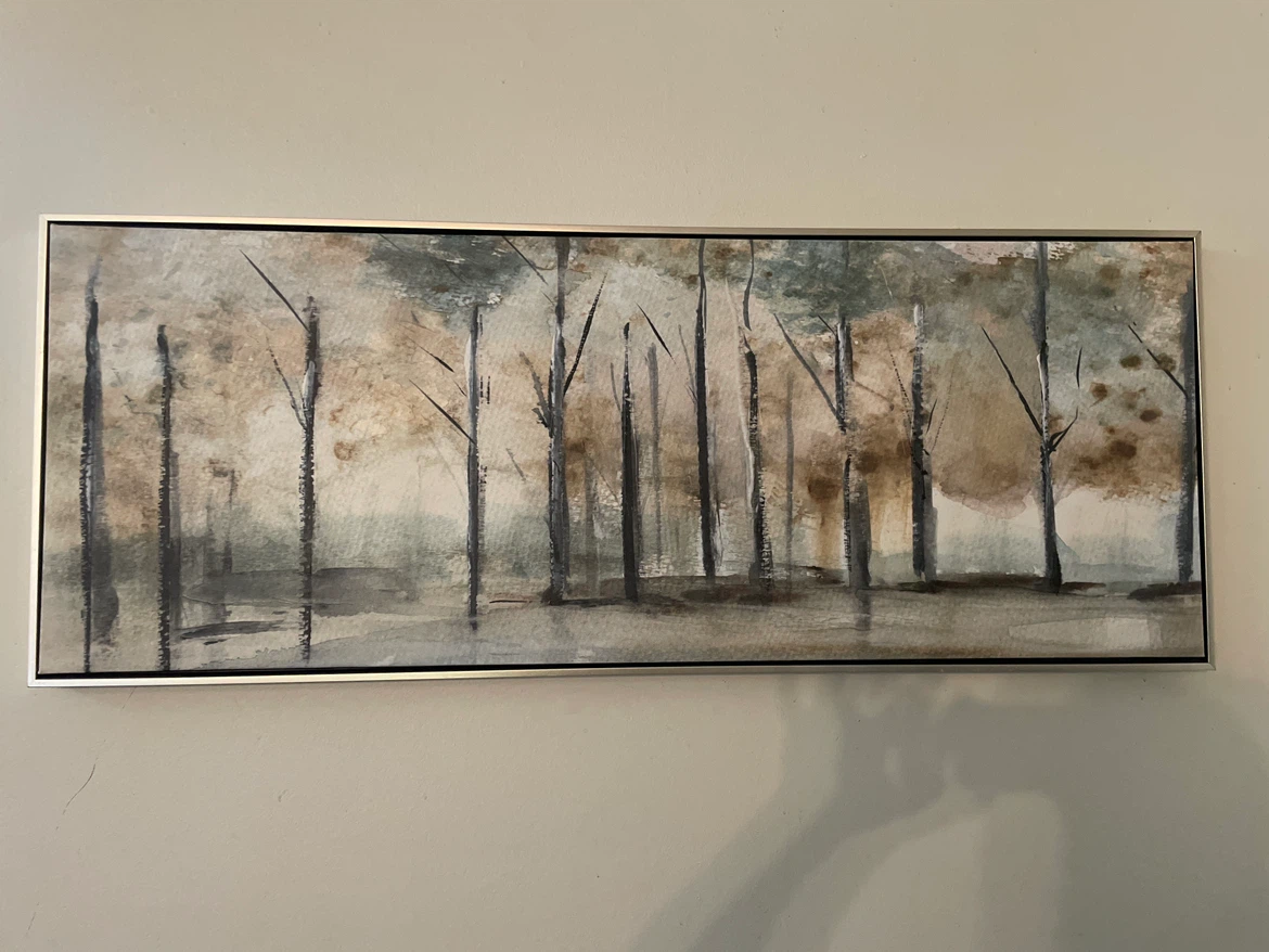 Set of two long landscape canvas paintings - photo 2