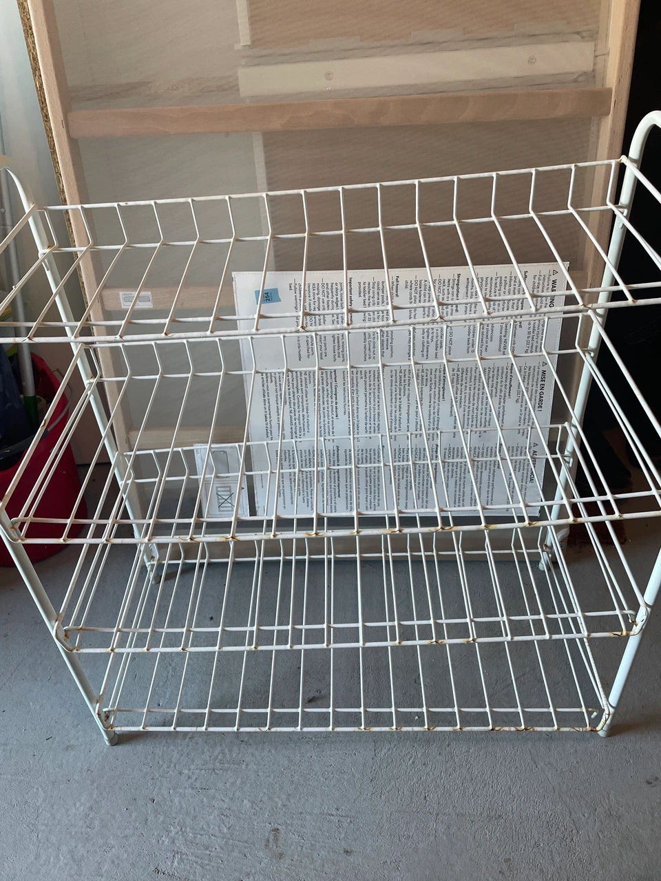 White Wire Metal Storage Shelf - photo 3