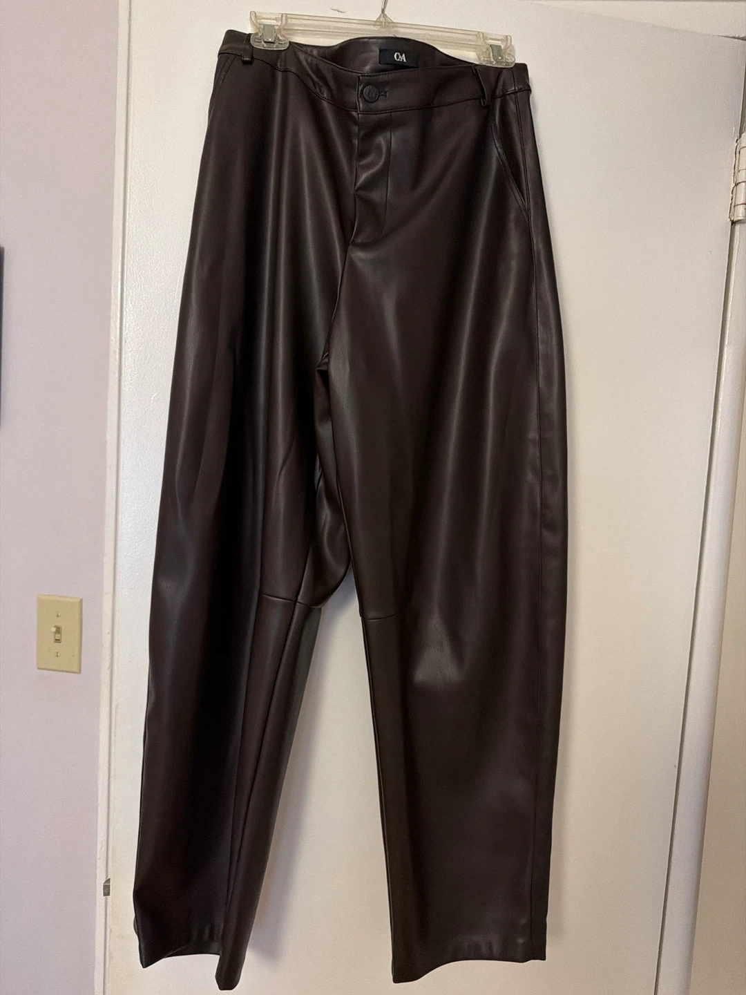 C&A Brown Faux Leather Pants