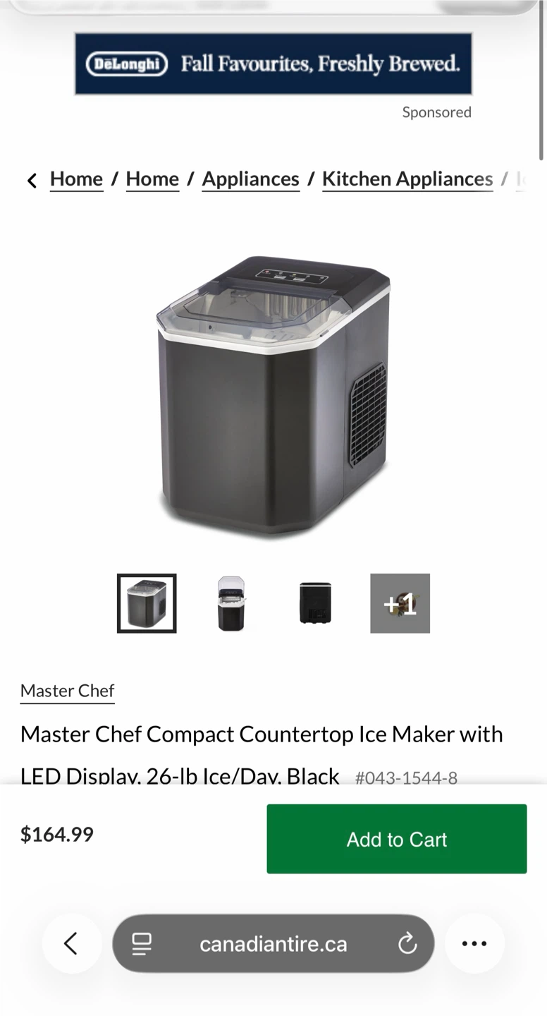 Master Chef Compact Countertop Ice Maker - Black - photo 3