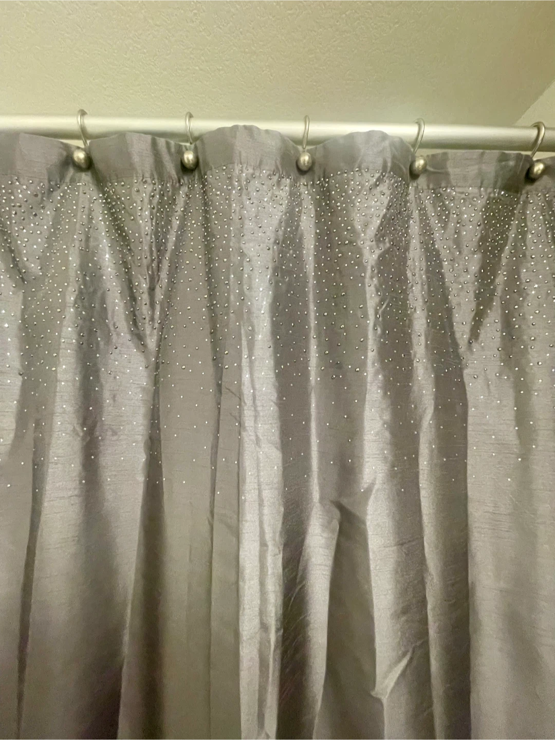 Dark Grey Shower Curtain and Rings - photo 2