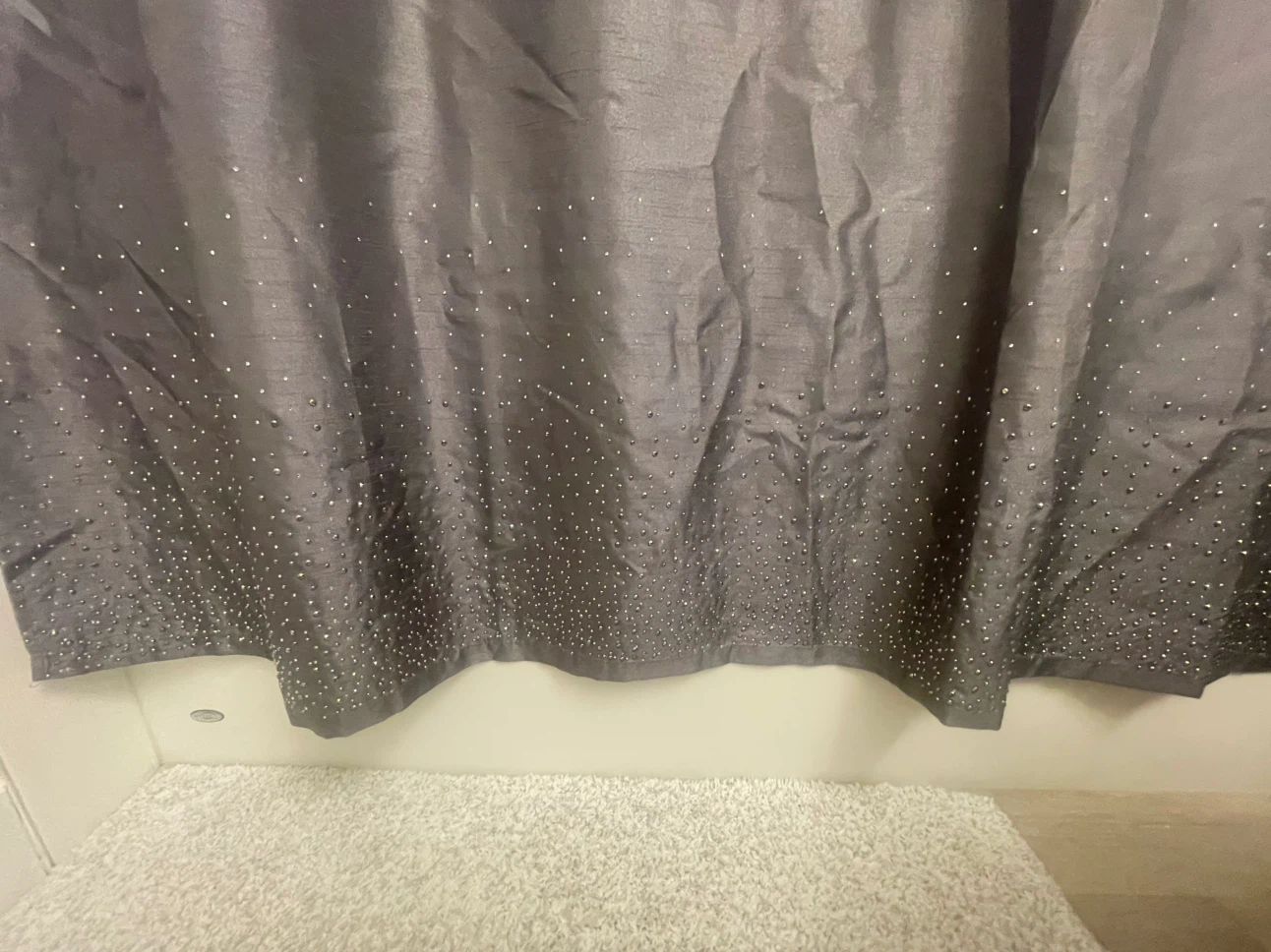 Dark Grey Shower Curtain and Rings - photo 4