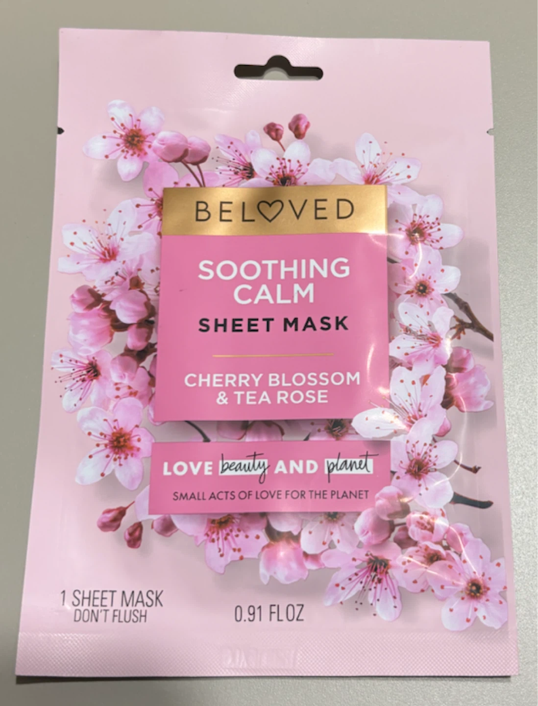 NEW-Beloved Cherry Blossom & Tea Rose Sheet Mask