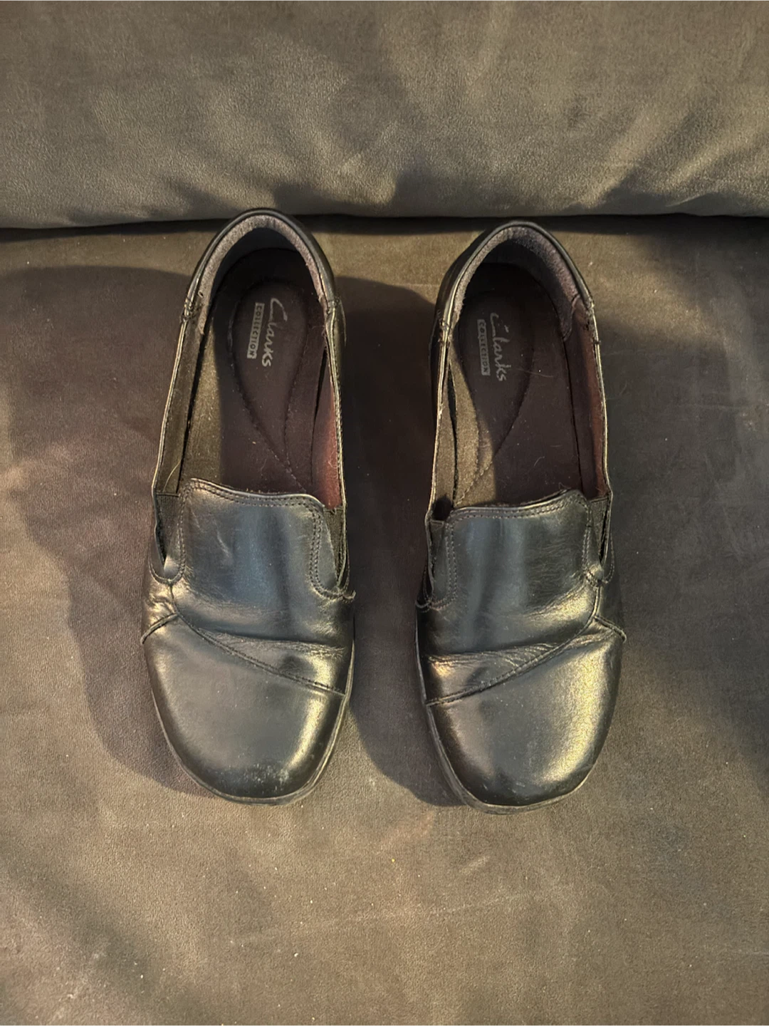 Clarks Collection Black Leather Slip-on Shoes - photo 2