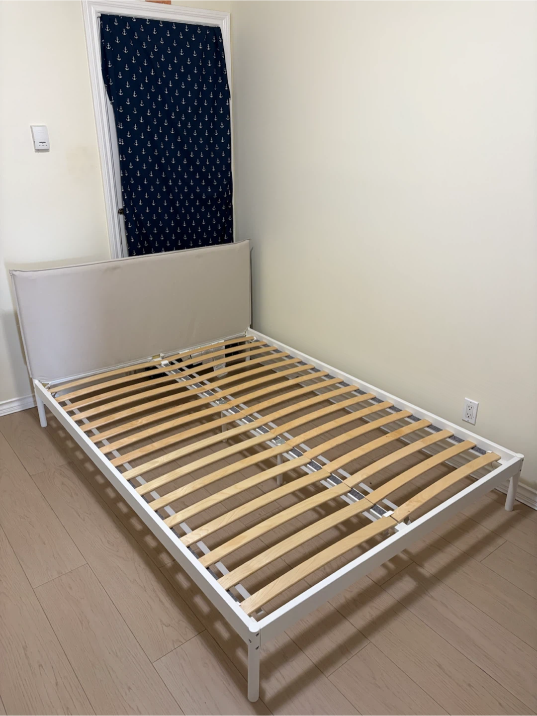 IKEA Bed Frame with Upholstered Headboard (Size: Full)