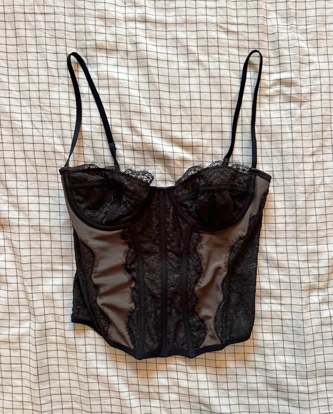 Urban Outfitter - Black Lace Corset Top