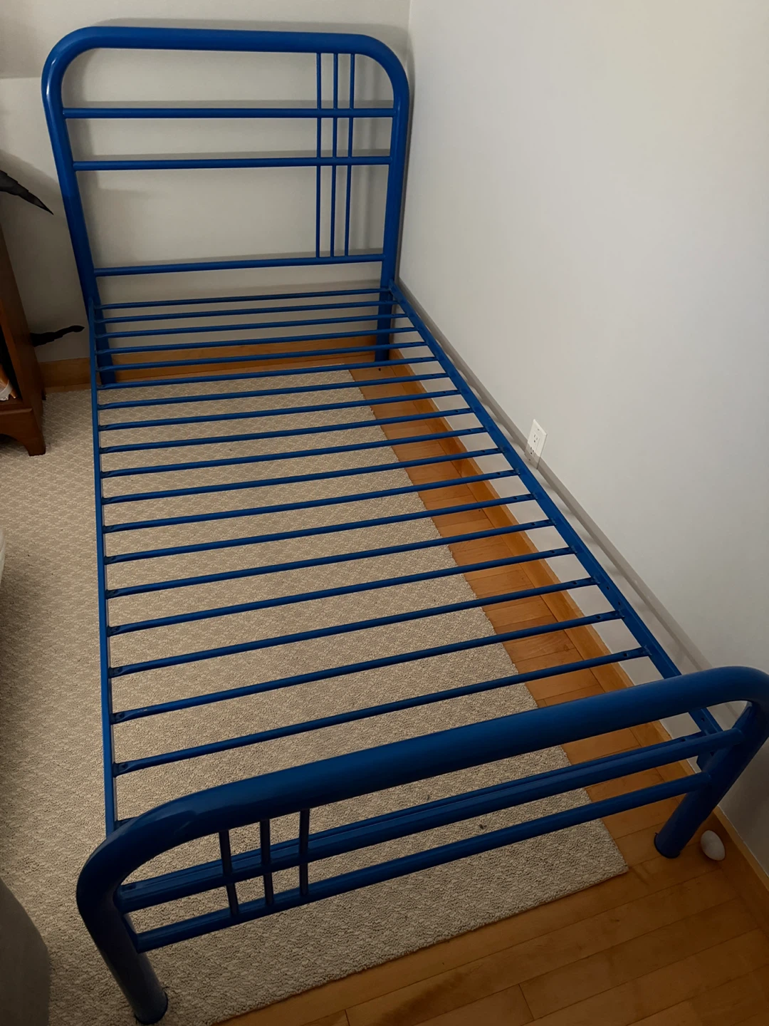 Blue Metal Single Bed Frame