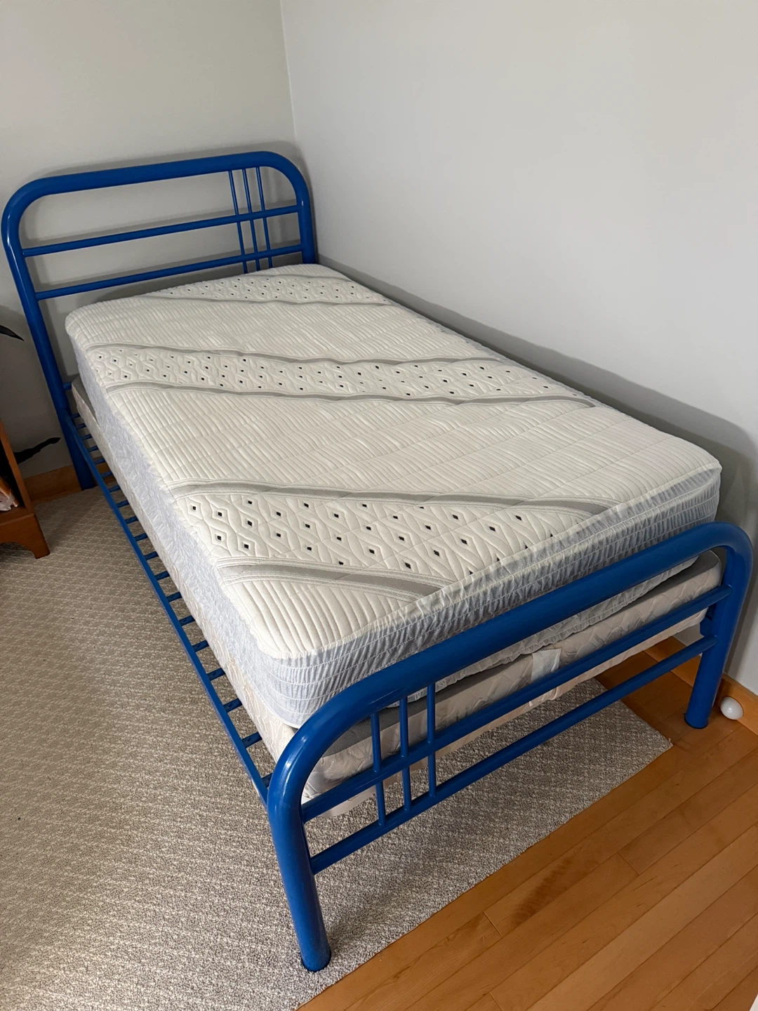 Blue Metal Single Bed Frame - photo 2