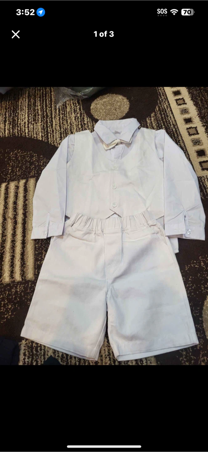Boys White Formal Outfit 3-4Y
