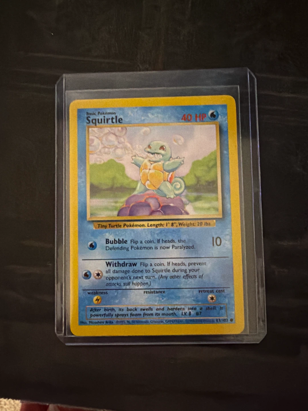 1999 Base Set Unlimited Squirtle Trading Card - photo 2