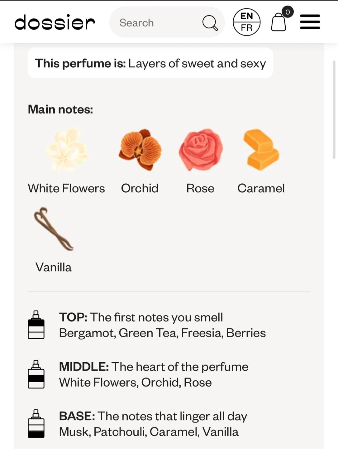 Dossier Gourmand White Flowers Perfume 50ml - photo 2