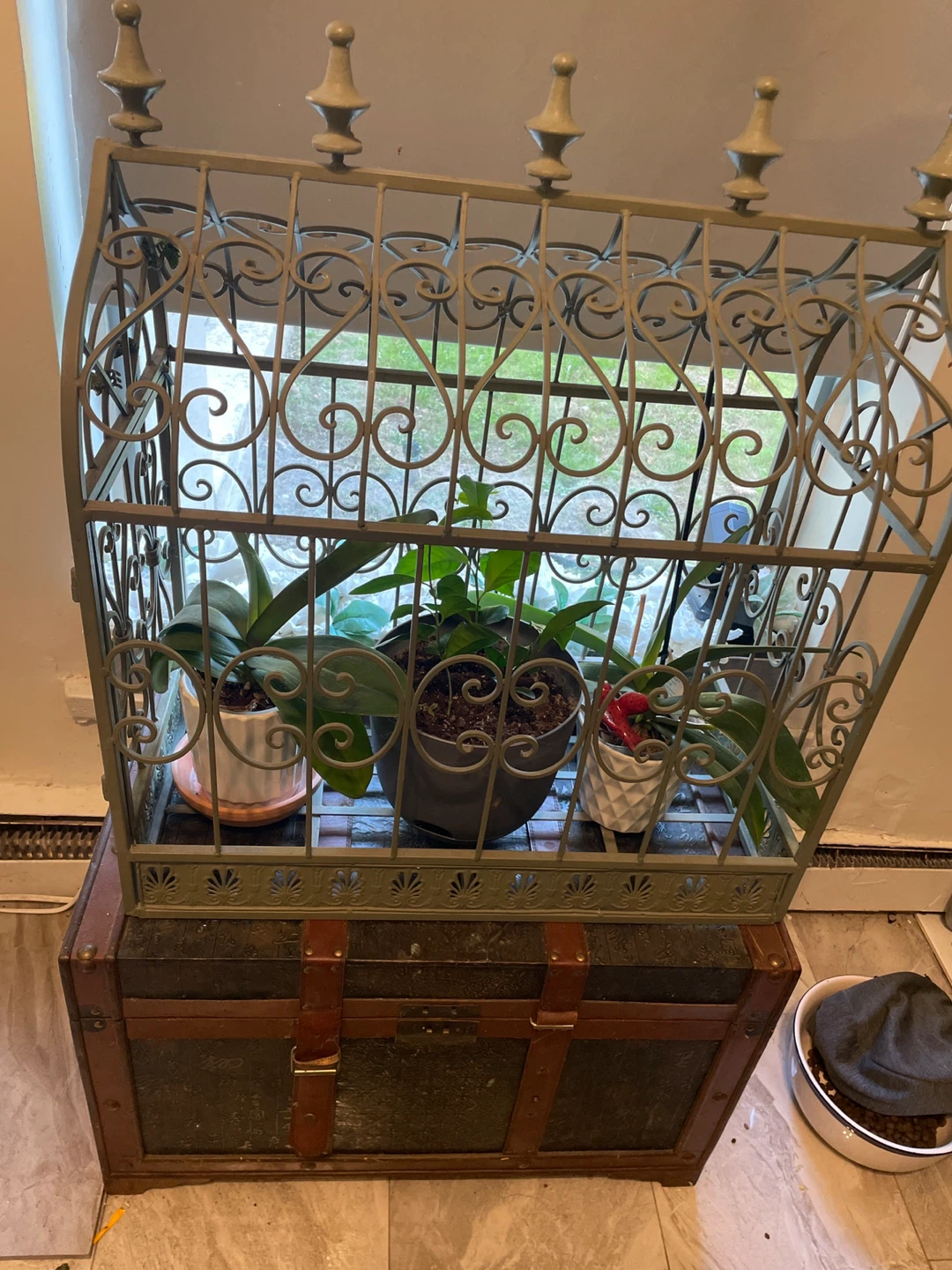 Decorative Metal Birdcage Planter Holder - photo 2