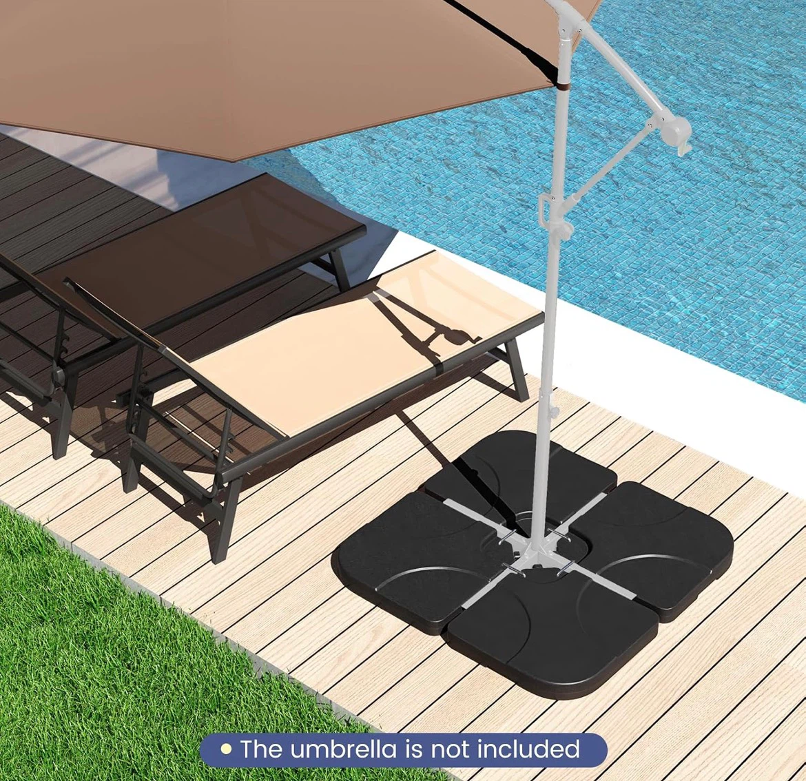 4-Piece Refillable Offset Patio Umbrella Base - photo 4