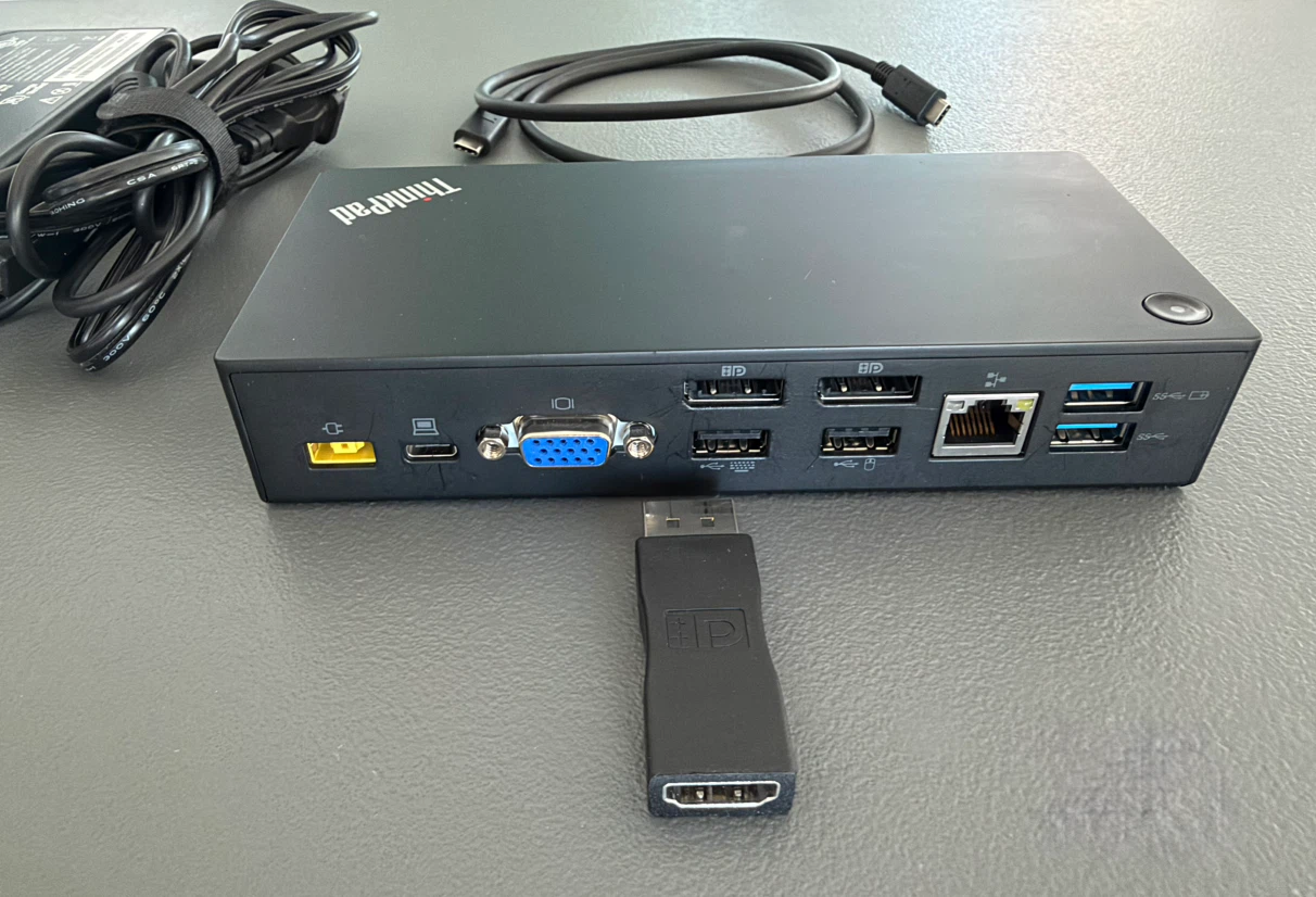 Lenovo ThinkPad USB-C Dock DK1633 w/ HDMI, 135W AC, Cable - photo 2