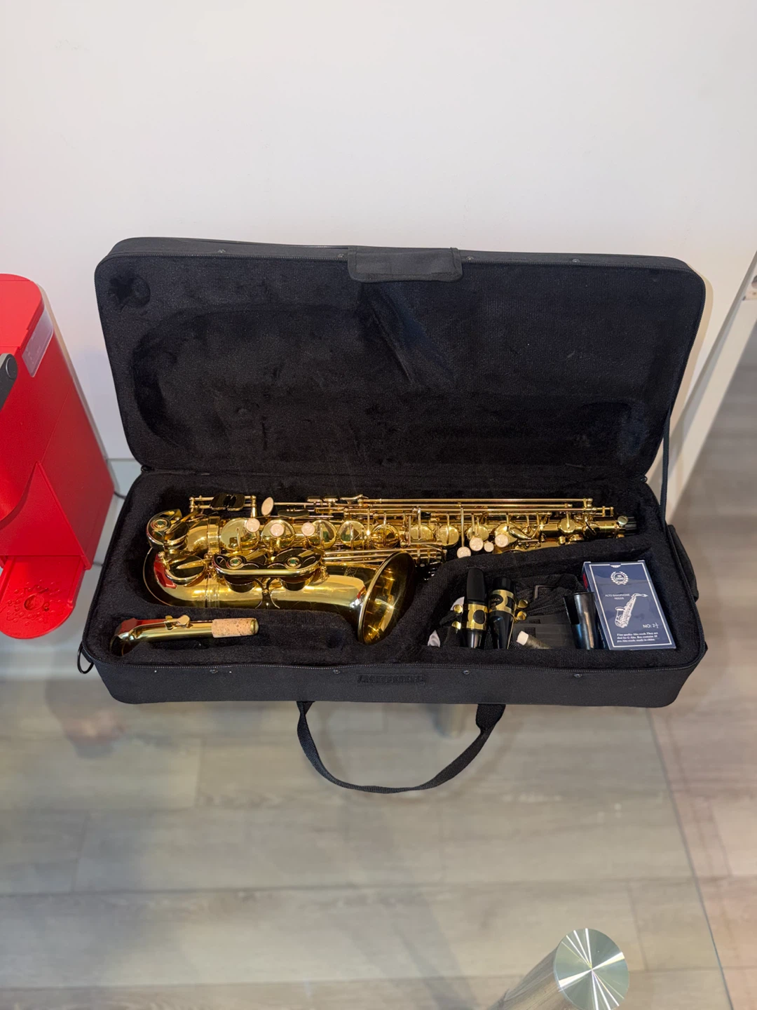 Alto Saxophone with Carrying Case and Accessories