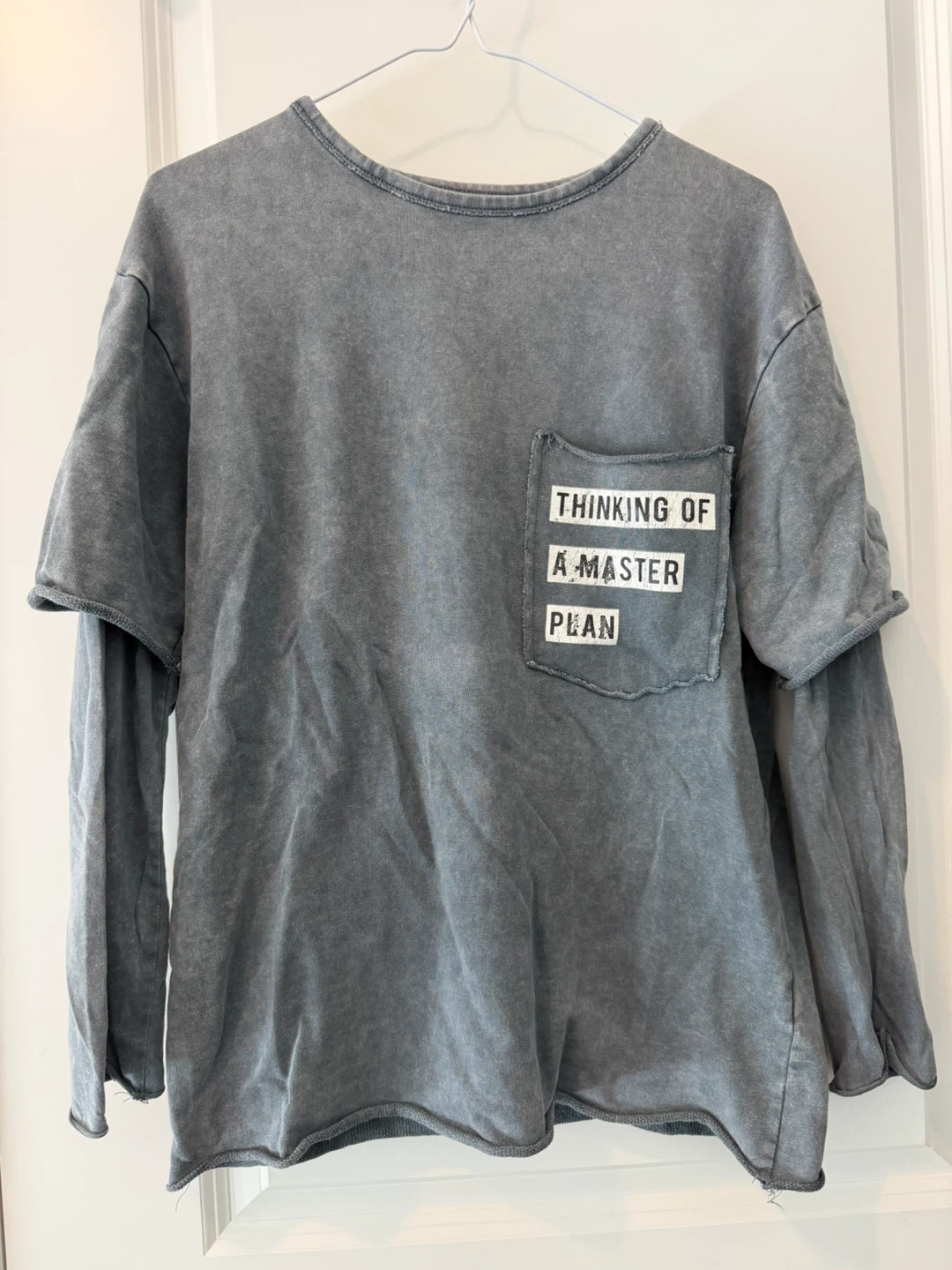 ZARA Grey Long Sleeve T-Shirt