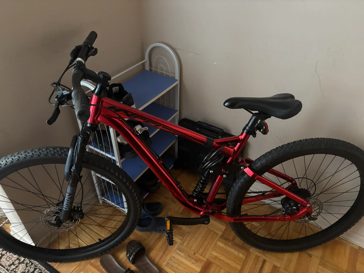 Hyper Shocker Dual Suspension Mountain Bike Red