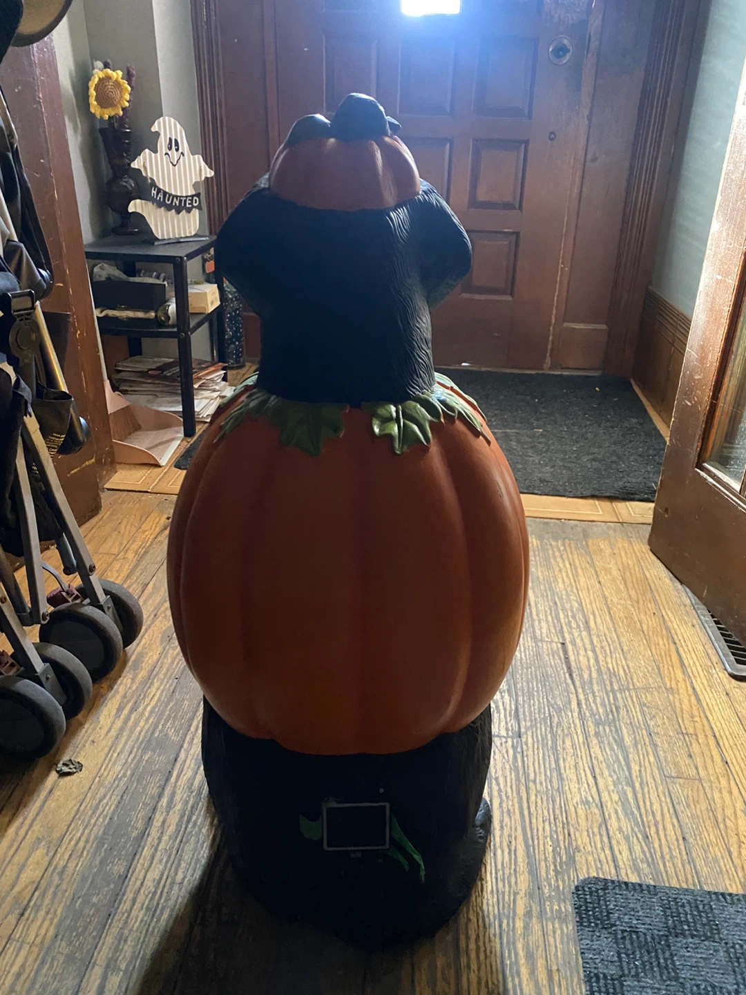 Light-up Pumpkin Black Dog Halloween Decoration - photo 4