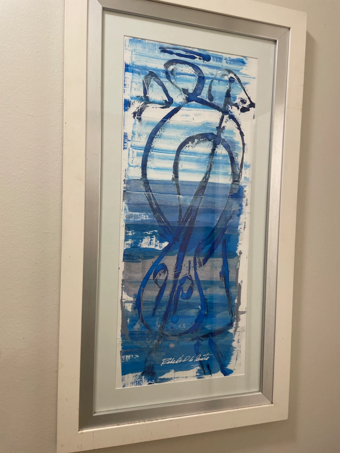 Roberto De La Reata Signed Blue Art Print